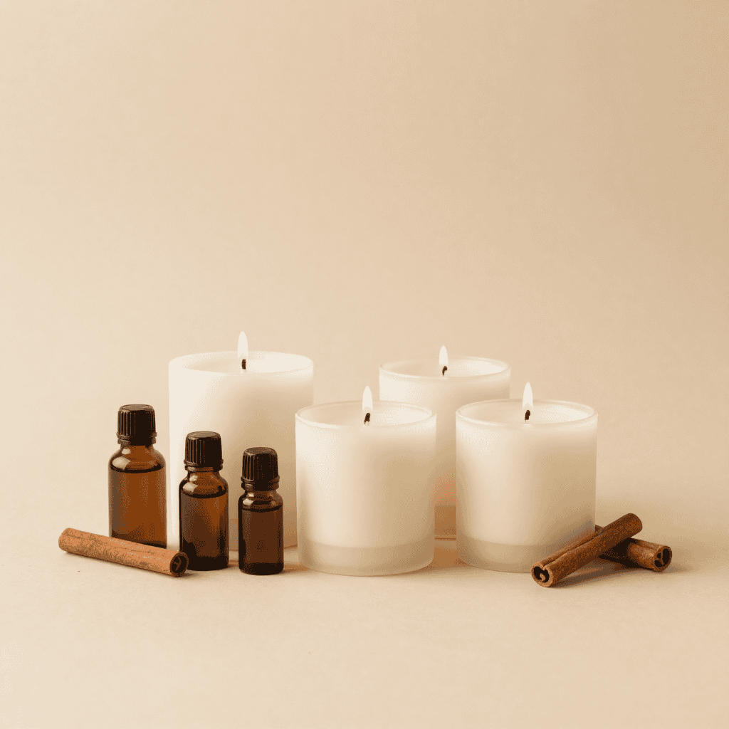 Artisan workshop creating premium candles